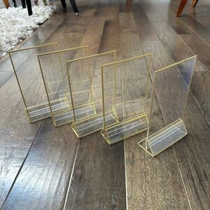 Gold and Clear Acrylic Display Stands